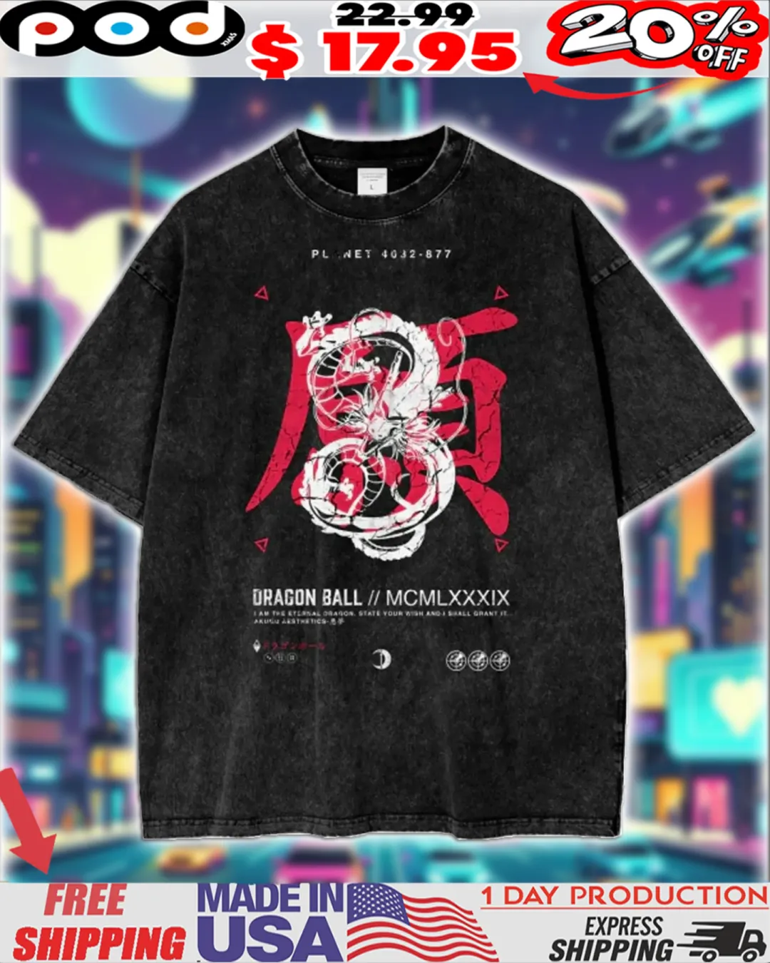 Dragon Ball 'Shenron' Eternal Anime Streetwear shirt