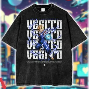 Dragon Ball 'Vegito' Super Saiyan Blue Lightning Anime Streetwear Vintage Shirt