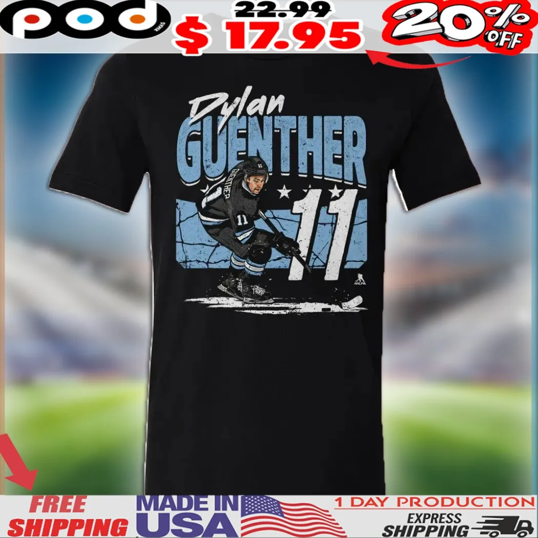 Dylan Guenther Utah Player Name 11 WHT Hockey Shirt
