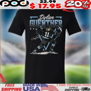 Dylan Guenther Utah Triangle WHT 11 Signature Hockey Shirt