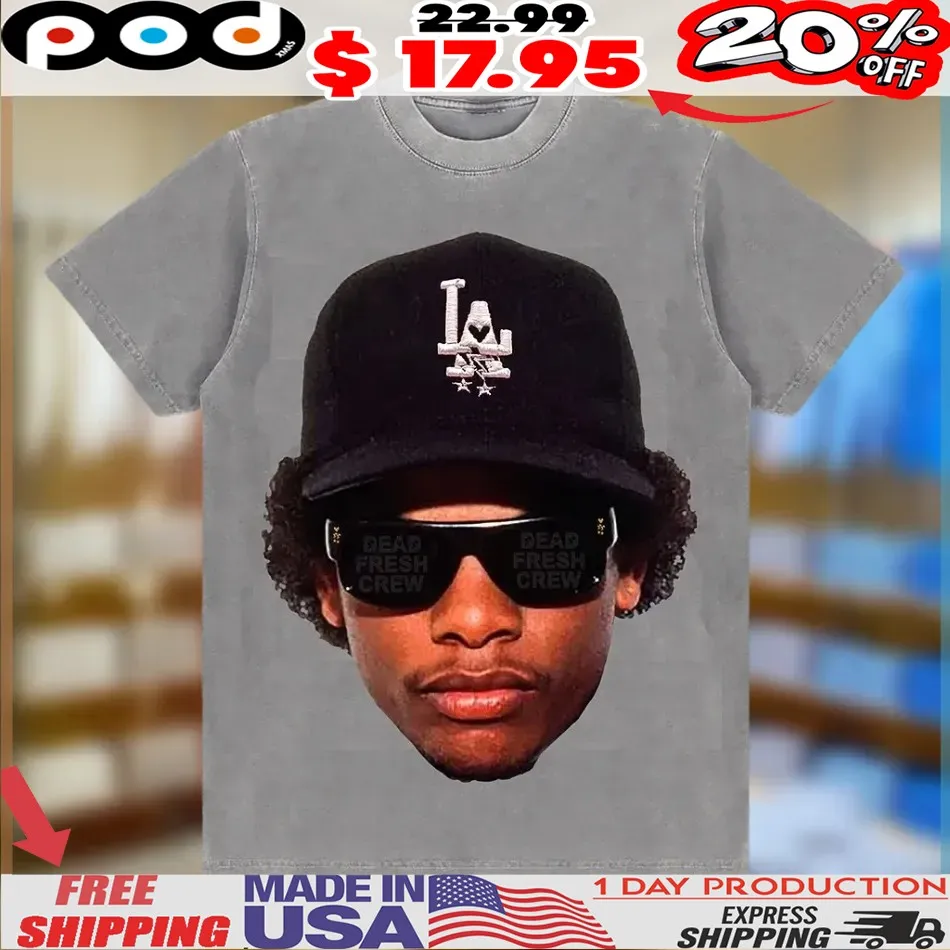 Eazy-E Rapper Los Angeles Dodgers Big Face Shirt