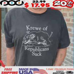 Elephant Krewe of republicans suck Funny Political Shirt