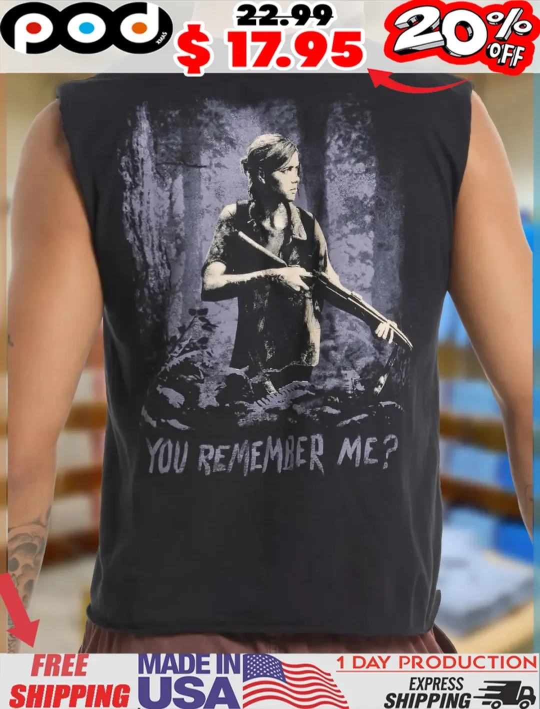 Ellie You remember me The Last Of Us Part II retro style shirt