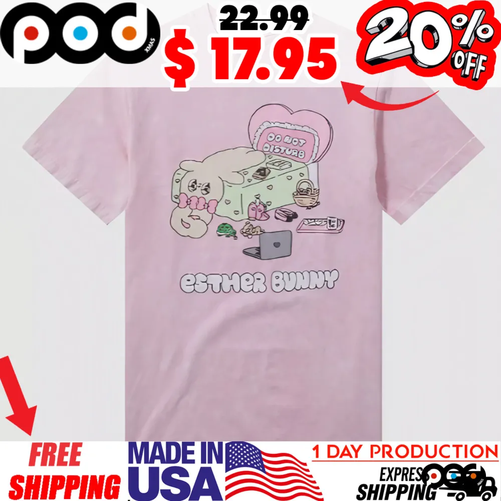 Esther Bunny Lazy Day On Bed Shirt