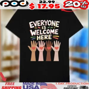 Everyone Is Welcome Here Idaho Teacher Shirt