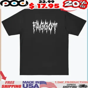 Faggot black death metal typography Shirt