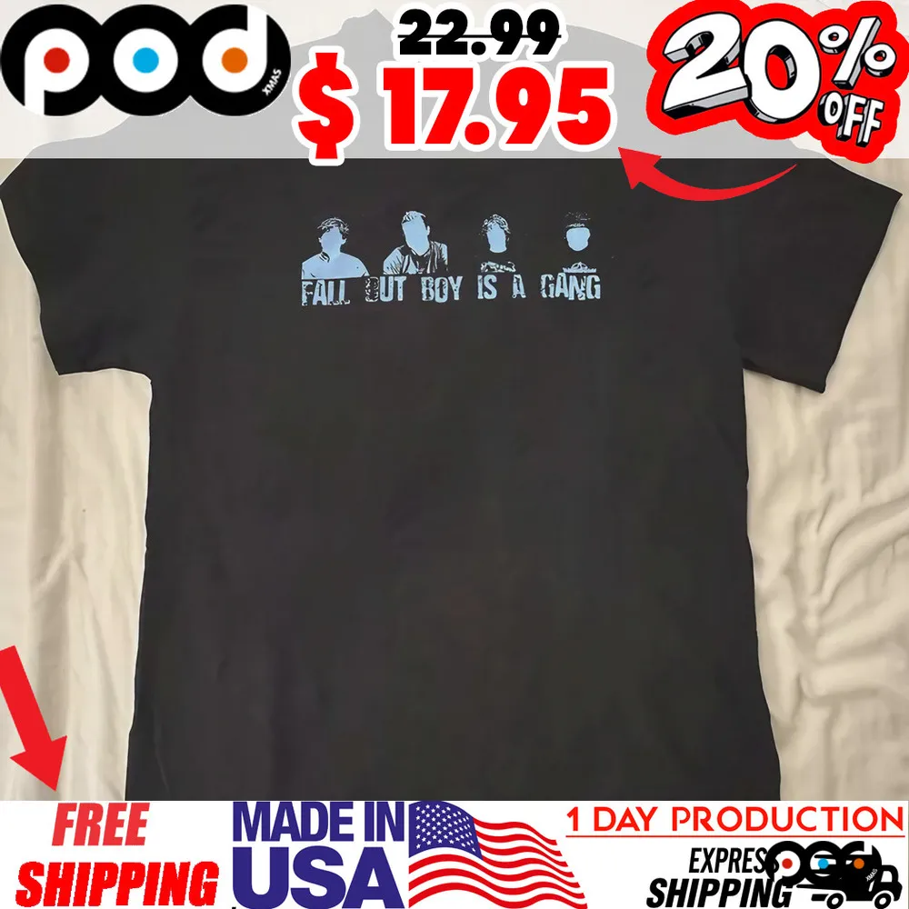 Fall Out Boy “is A Gang” 2004 Tour Band Rock Vintage Shirt