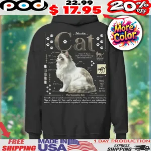 Felis Catus Cat Anatomy Animal Knowledge Cat Biology Novelty Graphic Shirt