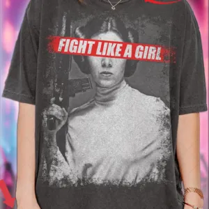 Fight Like A Girl With Gun Vintage Style Shirt