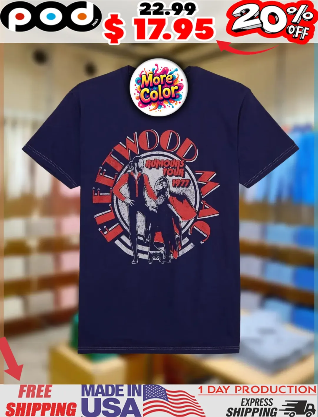 Fleetwood Mac Rumours Tour 1997 Vintage Shirt