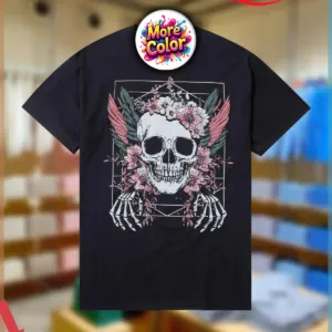 Floral Skull Horror Vintage Design Shirt