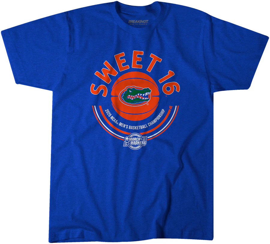 Florida Gators Basketball Sweet Sixteen 2025 NCAA Men's Basketball Championship Shirt