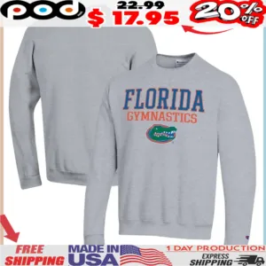 Florida Gators Champion Gymnastics Stack Powerblend Champion Mascot Shirt