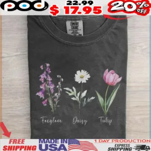 Foxglove Daisy Tulip FDT Flower Shirt