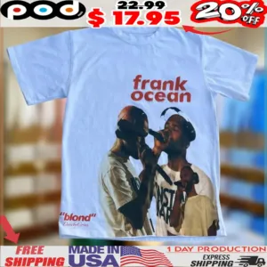 Frank Ocean Rapper On Mic Blond Shirt