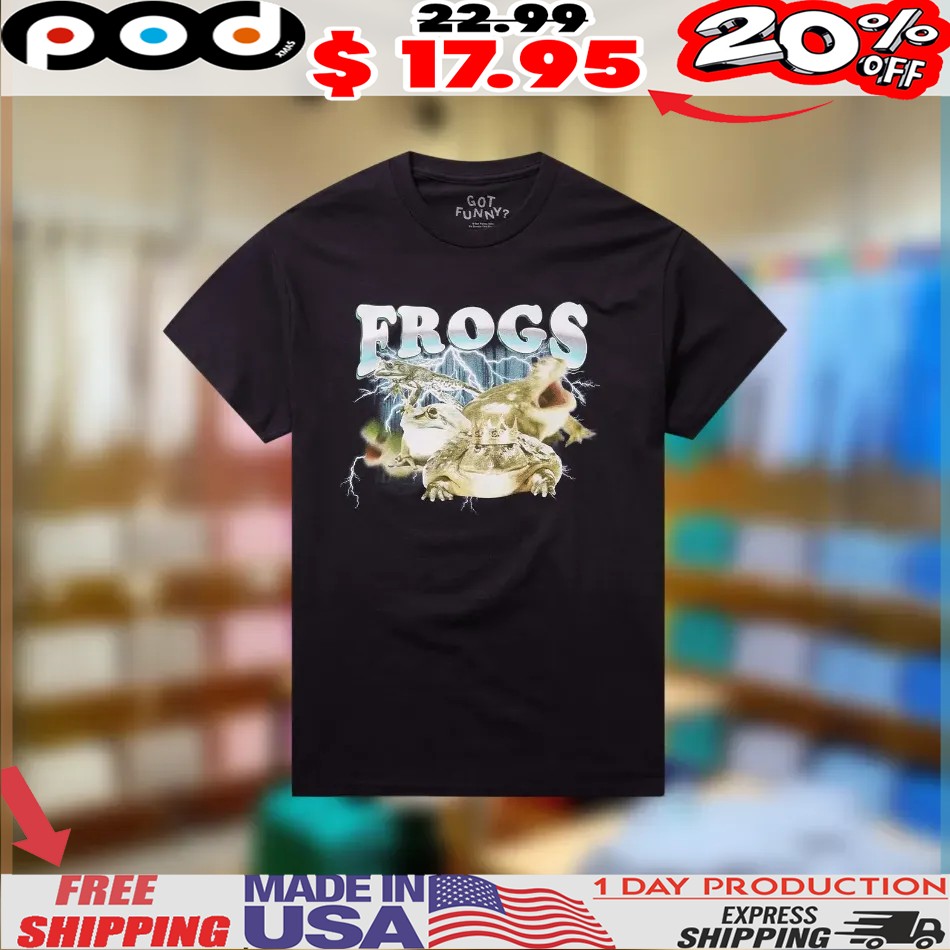 Frogs Collage Vintage bootleg Style Shirt