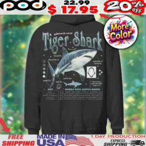 Galeocerdo cuvier Tiger Shark Anatomy Animal Knowledge Marine Biology Novelty Graphic Shirt