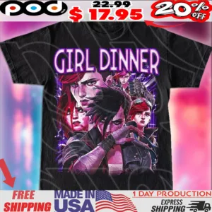 Girl Dinner Vi Arcane Vintage Bootleg Style Shirt