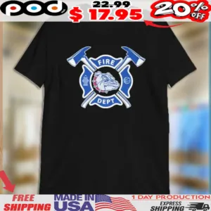Gonzaga Bulldogs Fire Dept Firefighter Mascot Shirt