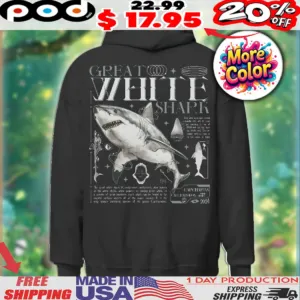 Great White Shark Anatomy Animal Ocean Shark Knowledge Novelty Graphic Shirt
