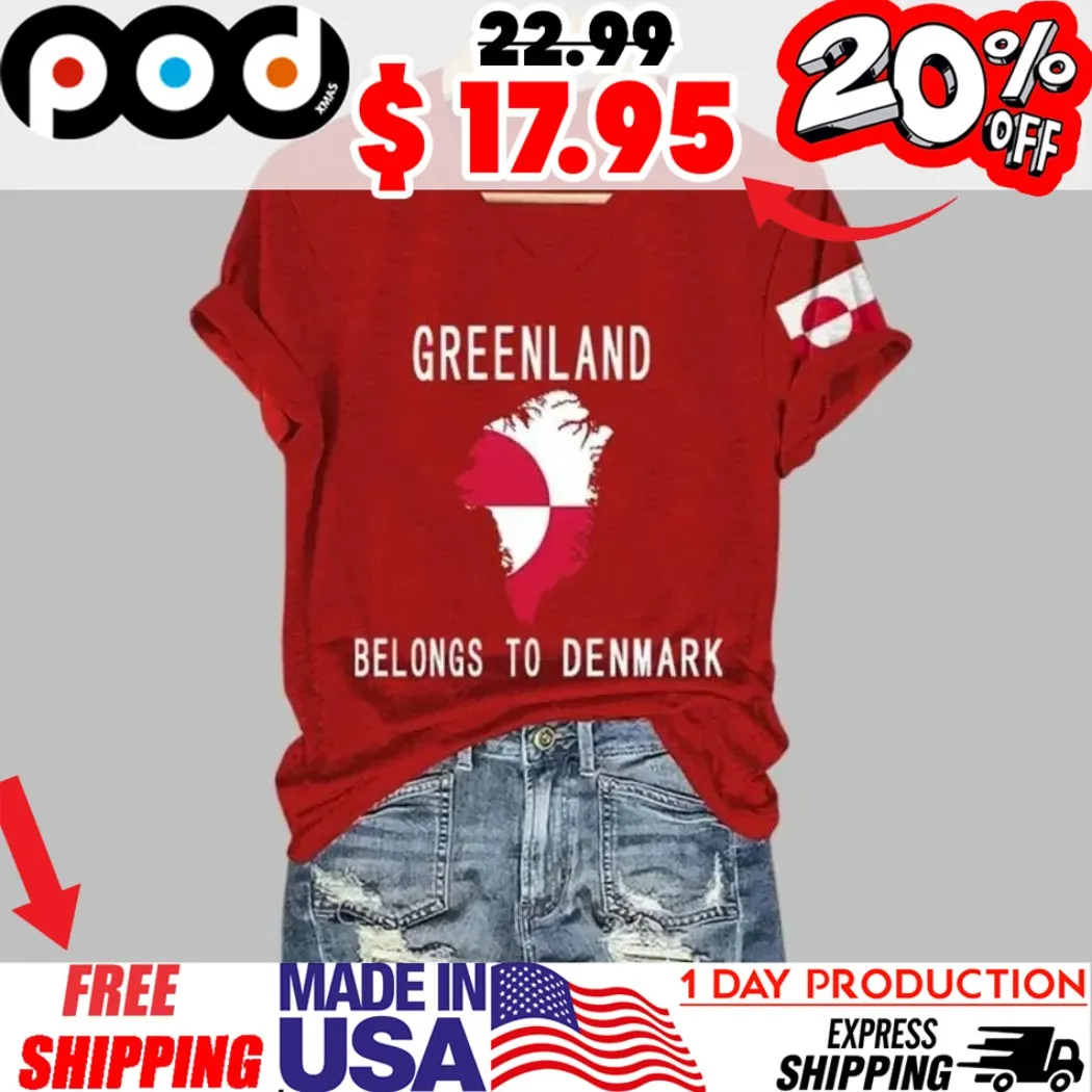 Greenland Belongs To Denmark Map Shirt