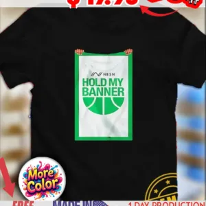 Hand Holding banner NESN hold my banner shirt