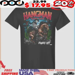 Hangman Adam Page Cowboy Sh!t Forever Skeleton Riding Horse Shirt
