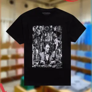 Hannibal Mosaic Portrait Black White Are Shirt