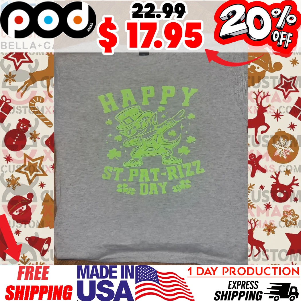 Happy St patrizz Day Swag Dabbing Leprechaun Shirt