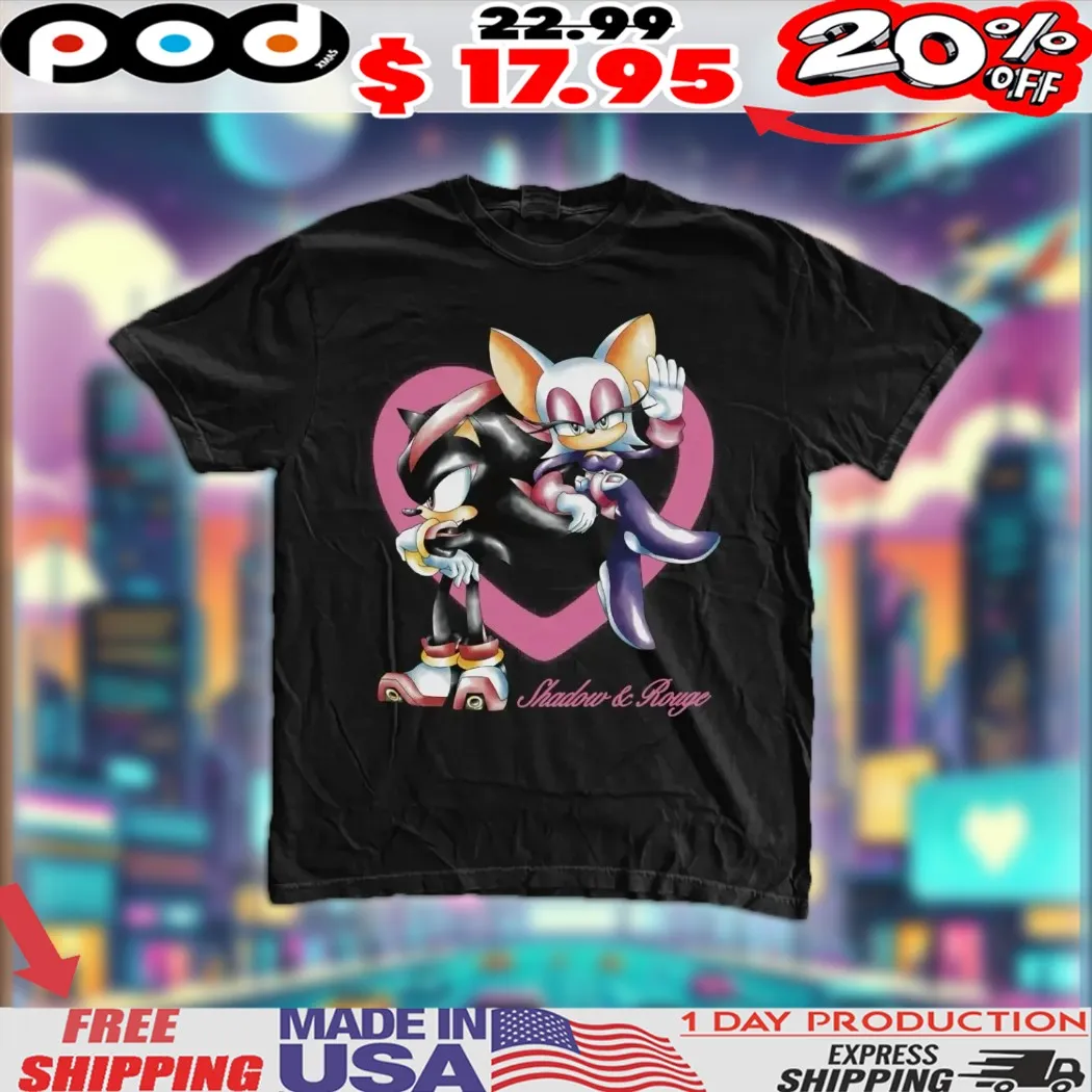 Hogxbat Shadow X Rouge Sonic The Hedgehog Shirt