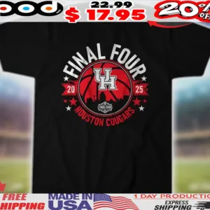 Houston Cougars 2025 Final Four Basketball UH logo Shirt
