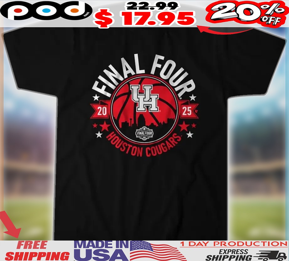Houston Cougars 2025 Final Four Basketball UH logo Shirt Houston Cougars 2025 Final Four Basketball UH logo Shirt