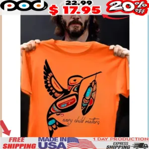 Hummingbird Every Child Matters Indigenous Orange Shirt Day Design