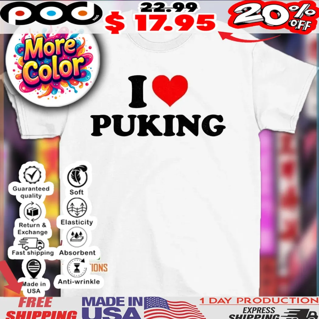 I love puking heart shirt I love puking heart shirt