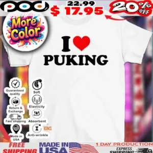 I love puking heart shirt