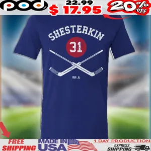 Igor Shesterkin 31 New York Rangers Goalie Sticks NHL Shirt