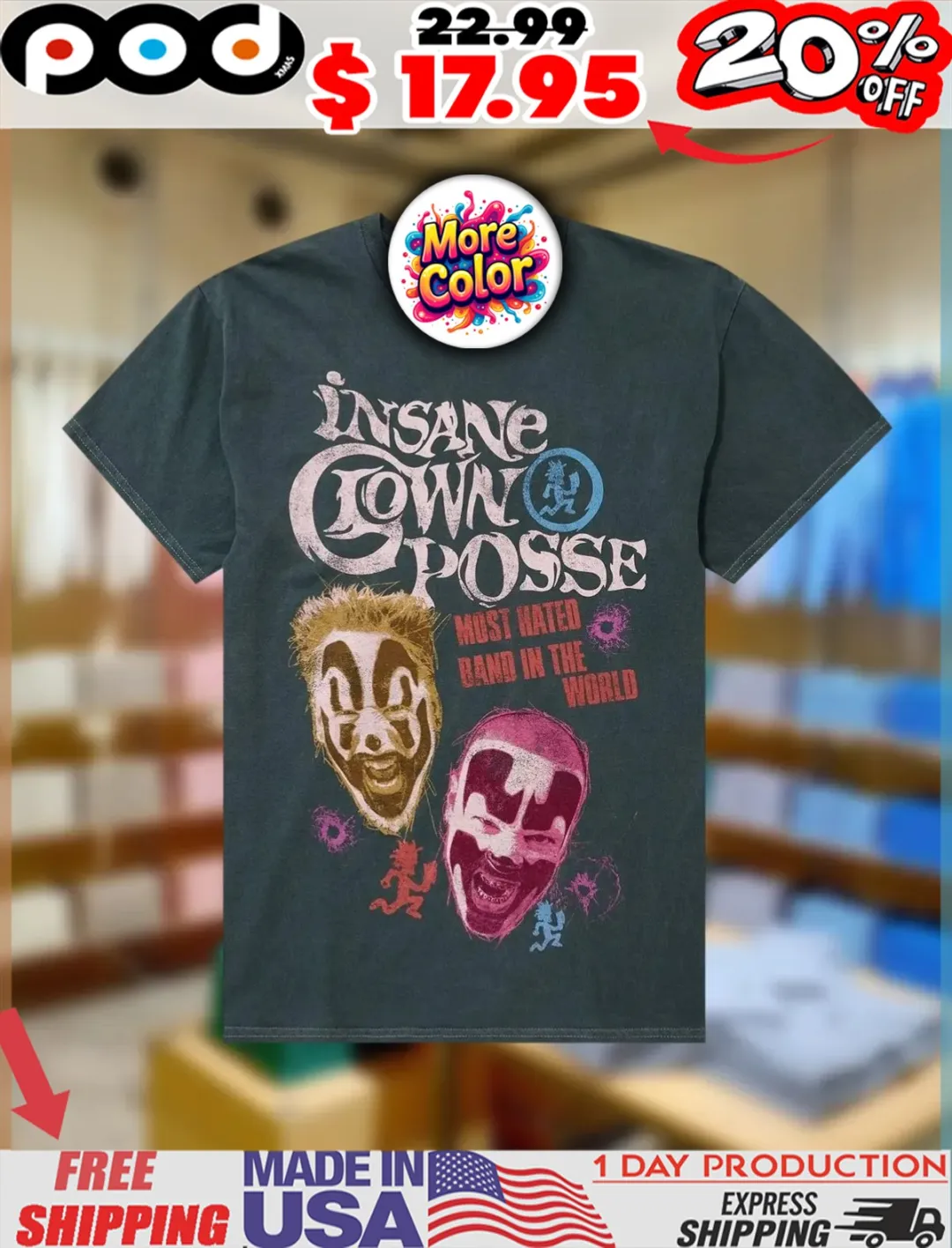 Insane Clown Posse Most Hated Band In The World Vintage Shirt