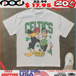 CELTICS LOONEY TUNES NBA Daffy Duck and Boston Celtics Shirt
