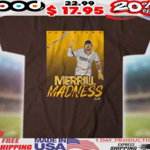 Jackson Merrill San Diego Padres Merrill Madness Bat Flip MLB Shirt