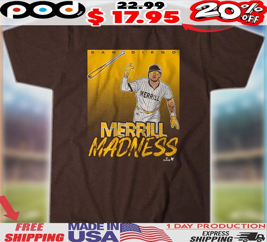 Jackson Merrill San Diego Padres Merrill Madness Bat Flip MLB Shirt
