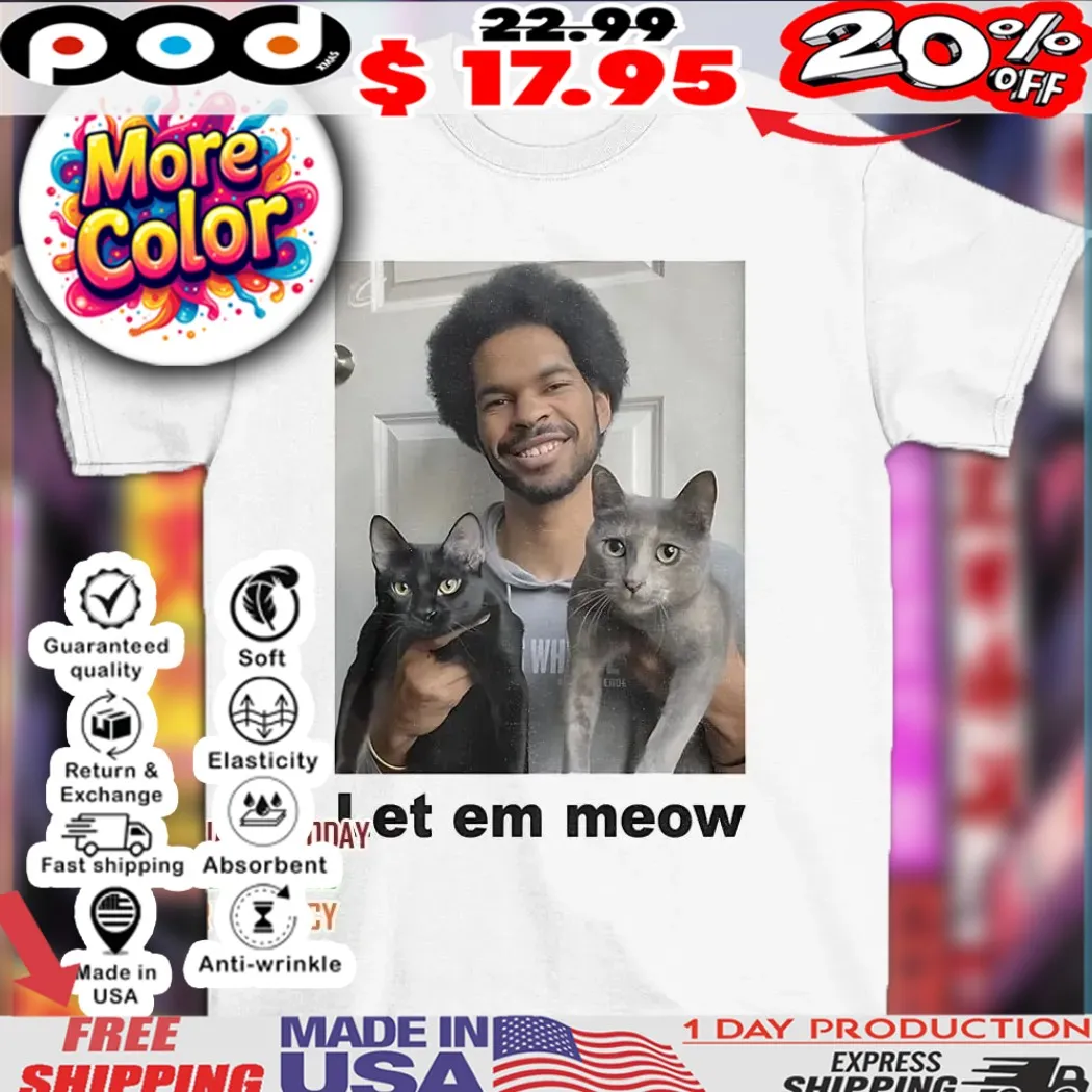 Jarrett Allen cats photo let em meow shirt