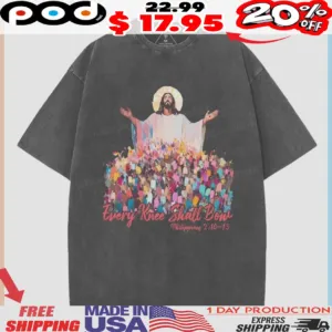 Jesus Christ Every Knee Shall Bow Christian Shirt