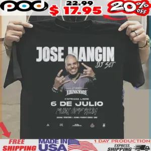 Jose Mangin Dj Set Entrada Libre 6 De Julio Fuck Off Room Shirt