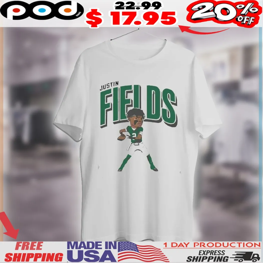 Justin Fields Caricature Nfl Players Cartoon 2025 Shirt