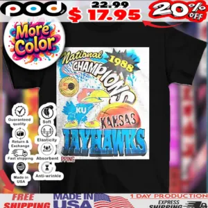 Kansas Jayhawks national Champions 1988 vintage KU mascot shirt