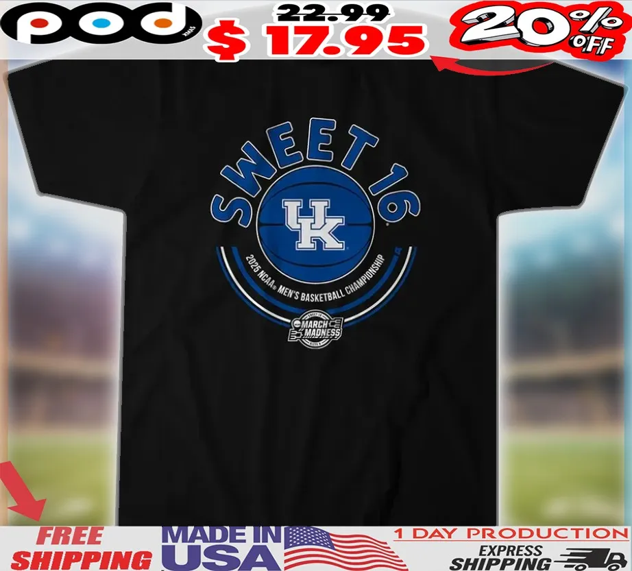 Kentucky Wildcats Basketball Sweet Sixteen 2025 NCAA Men's Basketball Championship Shirt