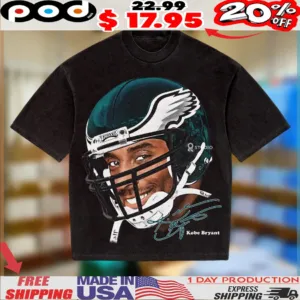 Kobe Bryant Philadelphia Eagles Helmet Signature Shirt