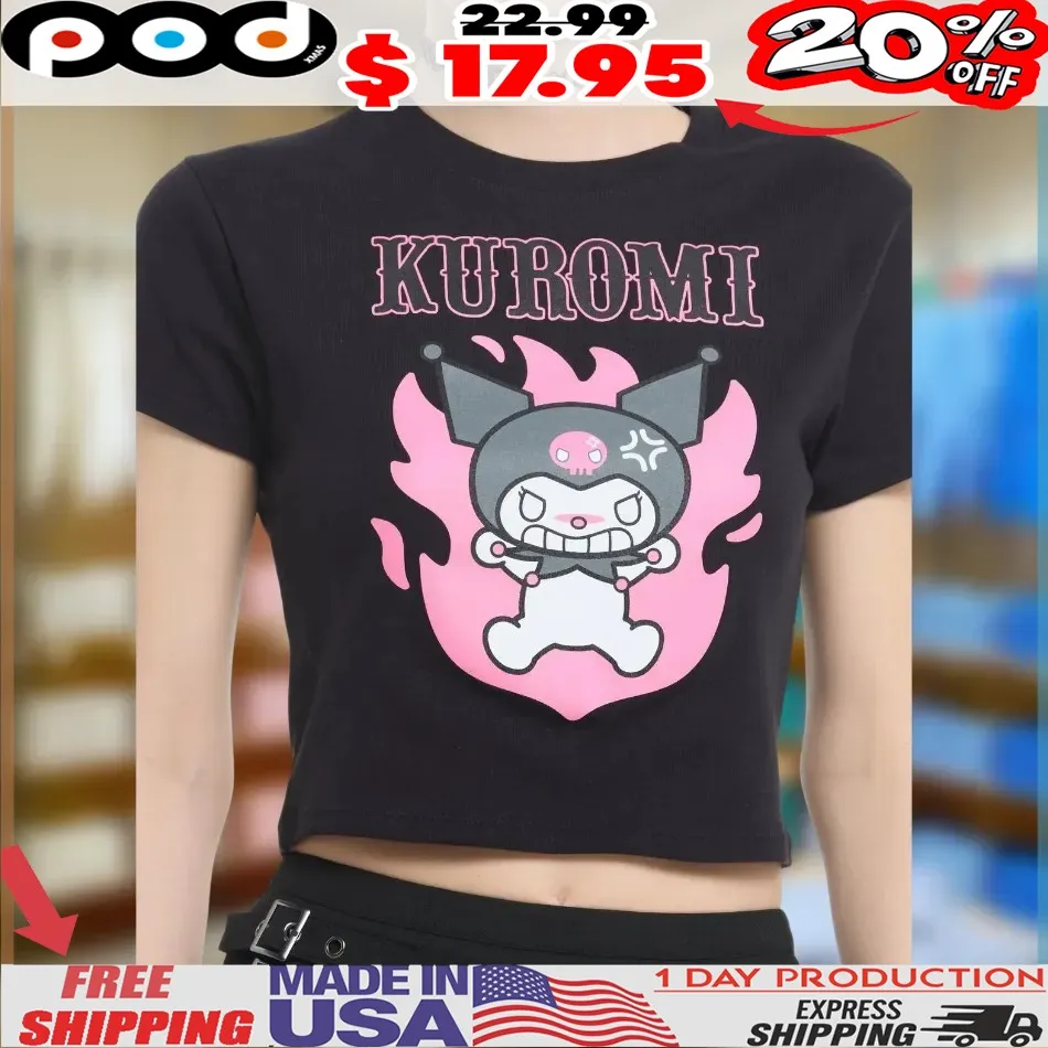 Kuromi Angry Flame Anime Shirt