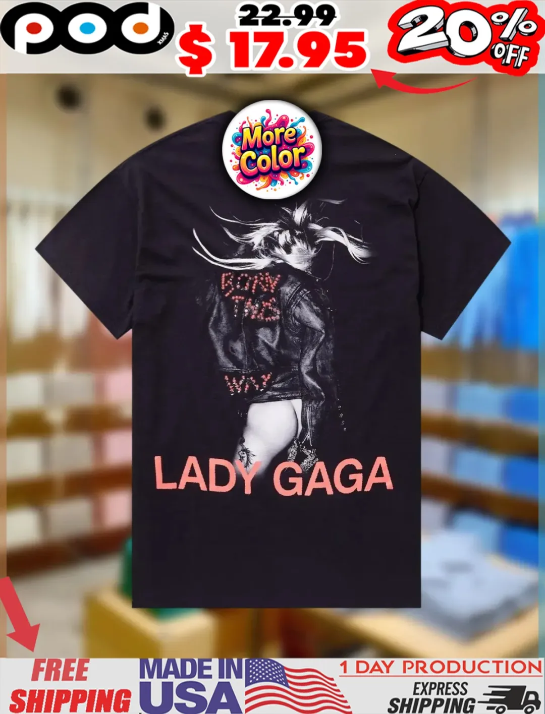 Lady Gaga Born This Way Sexy Art Shirt