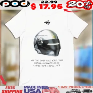 Lewis Hamilton Hajime Sorayama +44 Casque The Inner Race World Tour Suzuka Japan Helmet Shirt